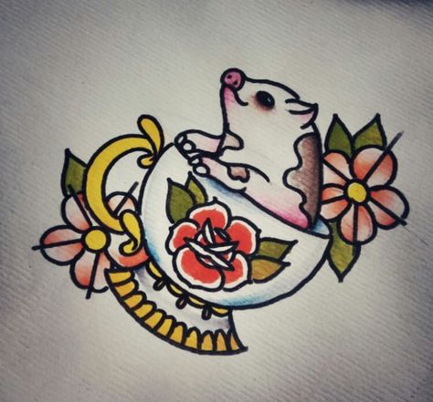 Tea Tattoo, Teacup Tattoo, Pig Tattoo, Traditional Tattoo Sleeve, Nautical Tattoo, Small Tattoos Simple, Leg Sleeve Tattoo, Pin Up Tattoos, Memorial Tattoos