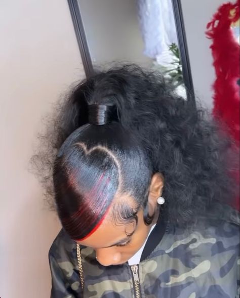 Slick Ponytail Weave With Swoop, School Hairstyles Braids, Back To School Hairstyles For Teens, School Hairstyles For Teens, Slick Ponytail, Future Hairstyles, Wigs Braids, Black Ponytail, Weave Ponytail Hairstyles