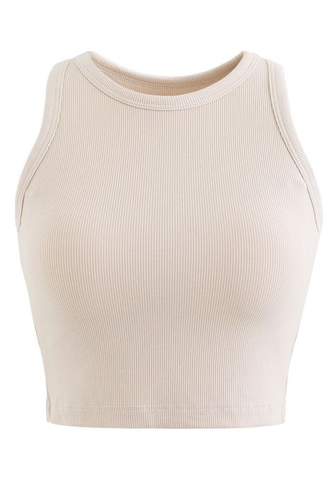 Cream Top Outfit, Trendy Tank Tops, Cream Tank Top, Beige Shirt, Seamless Top, Tank Top Outfits, Cream Top, Woman Suit Fashion, Retro Mode