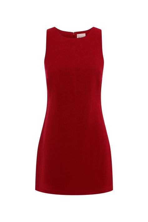 Classic and chic, the Ellen Mini Dress is perfect for both day and evening wear. Crafted from 100% linen in a chic red hue, it's designed for a close fit and features an elegant high neckline. High neckline Invisible centre back zipper opening Panel line fitting Side pockets Mini length Material: 100% EU certified flax linen Made in China Cherry Dress, Daily Style, Looks Chic, High Neckline, Evening Wear, Capsule Wardrobe, Fashion Inspo Outfits, Jade, Casual Dresses