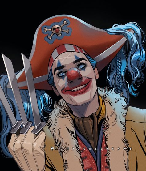 🎨: romyjonesdraws Buggy One Piece, Buggy The Clown, Circus Music, One Piece Live Action, One Piece Crew, Halloween Bash, A Clown, One Peice Anime, I Love My Girlfriend