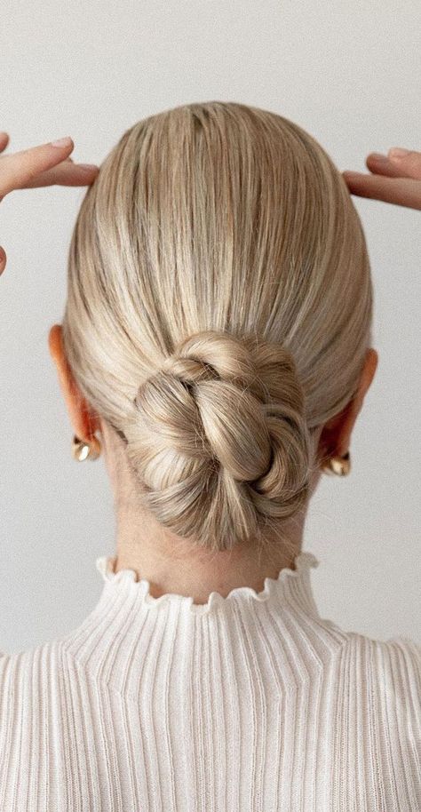 chic updos, updos, updo hairstyle, cute updo, simple updo, chignon, high updo Masquerade Hairstyles, Cute Updos For Work, Updos For Work, Updo Simple, Sleek Bun Hairstyles, Alex Gaboury, Sleek Low Bun, Cute Updos, Low Bun Hairstyle