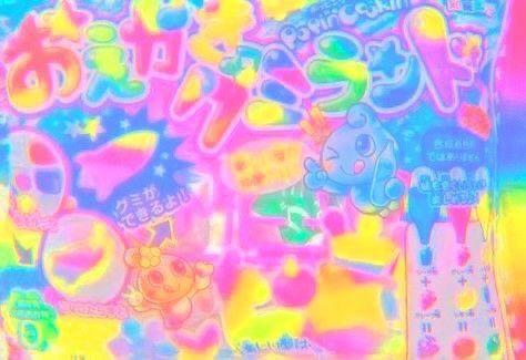 Kidcore Background, Kidcore Aesthetic Wallpaper, Kid Core Aesthetic, Magical Girl Aesthetic, Kidcore Aesthetic, Cute Headers, Rainbow Aesthetic, Neon Rainbow, Aesthetic Indie