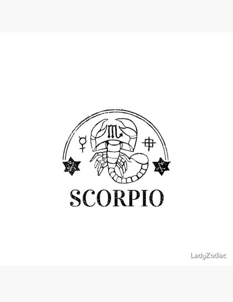 White background with black graphics. In bold font reads 'Scorpio'. Above is the image of a Scorpion set between two stars to symbolize the scorpio Zodiac sign. Scorpio Zodiac Aesthetic, Scorpions Zodiac, Scorpion Zodiac, Zodiac Aesthetic, Aesthetic Poster, Art Pins, Scorpio Zodiac, The Perfect Birthday, Art Idea