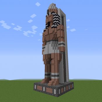 Ancient Egyptian Statue 6 - Blueprints for MineCraft Houses, Castles, Towers, and more | GrabCraft Egyptian Statues, Ancient Egyptian Statues, Minecraft City, Ancient Statues, Minecraft Decorations, Minecraft Blueprints, Minecraft Architecture, Animal Figures, Minecraft Houses