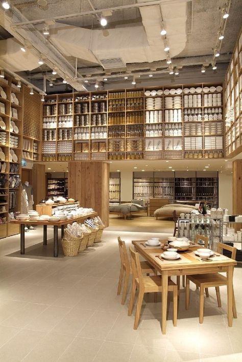 Muji Shop, Muji Cafe, Muji Store, Muji Home, Muji Style, Interior Display, Retail Interior, Goldfinch, Store Interior