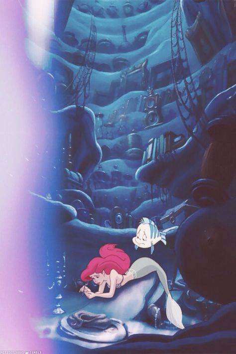 Part of your world phone background Disney Wallpaper For Iphone, Ariels Grotto, Ariel Wallpaper, Ariel And Flounder, Ariel Disney, Gif Disney, Ariel Mermaid, Oh My Goddess, Images Disney