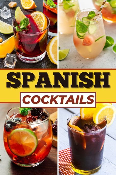 Take yourself on a cocktail journey and explore the wonderful world of Spanish cocktails. Enjoy classics like sangria, rebujito, Cuba libre, and more! Spanish Drinks Alcohol, Spanish Night Party, Spanish Cocktail, Spanish Drinks, Cava Sangria, New Orleans Drinks, Spanish Cocktails, Logo Famous, Spanish Sangria