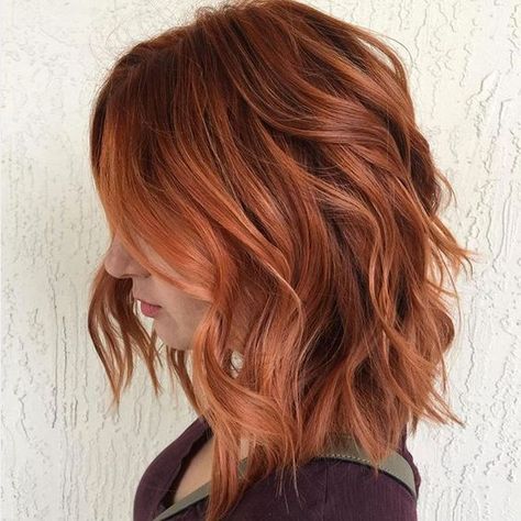 Media melena Hair Color 2017, Red Hair Looks, Rambut Brunette, Fall Hairstyles, Hair Things, Hair Color Auburn, Red Highlights, Winter Hair Color, Long Bob Hairstyles