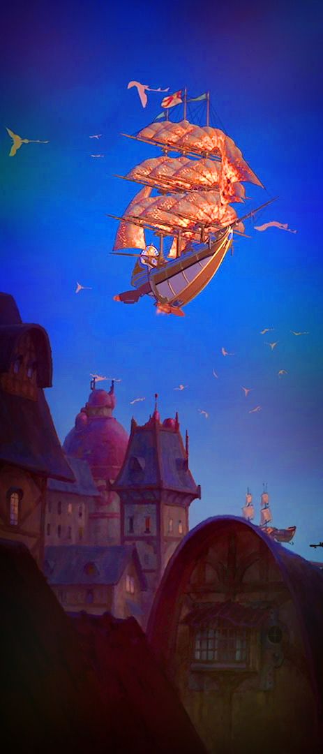 Treasure Planet Treasure Planet Ship, Treasure Planet Wallpaper Iphone, Rls Legacy, Treasure Planet Wallpaper, Treasure Planet Wallpaper Aesthetic, Steampunk Peter Pan, Treasure Planet Aesthetic, Treasure Planet Fanart, Treasure Island Disney