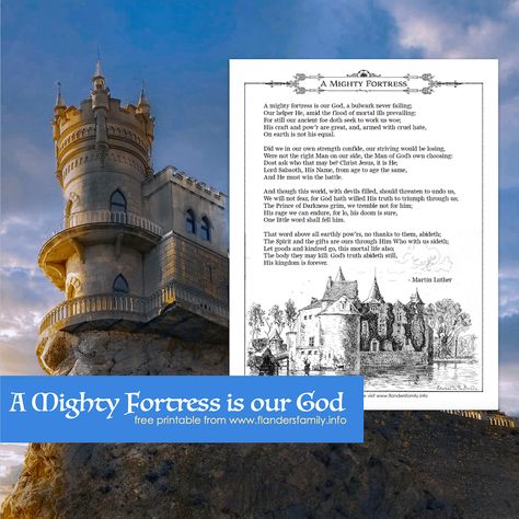 Mighty Fortress Coloring Page Reformation Day, Fall Words, The Right Man, Godly Man, Bible School, Martin Luther, The Thing, God Is, Coloring Page