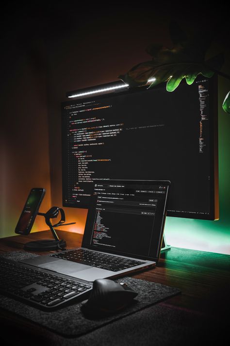 Coding Setup, Banner Template Photoshop, Coding Images, Screen Wallpaper Hd, Computer Coding, Setup Ideas, Plant Wallpaper, Workspace Design, Hd Desktop