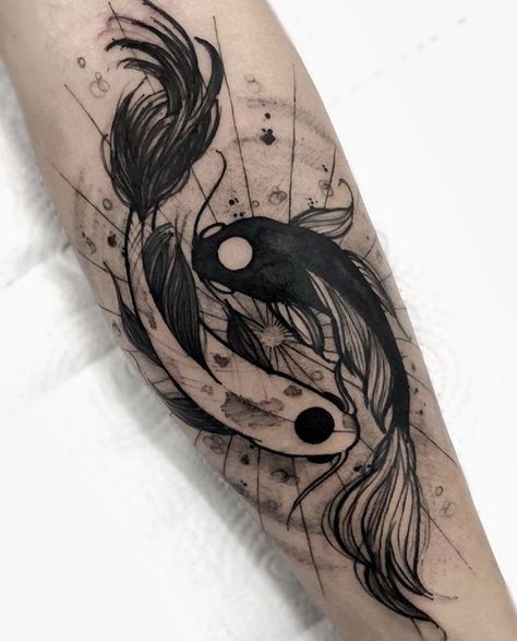 Tattoos That Represent Balance, Tattoo Fish, Pisces Tattoo Designs, Maching Tattoos, Ying Yang Tattoo, Koi Tattoo Design, Yin Yang Tattoos, Pisces Tattoos, Koi Tattoo