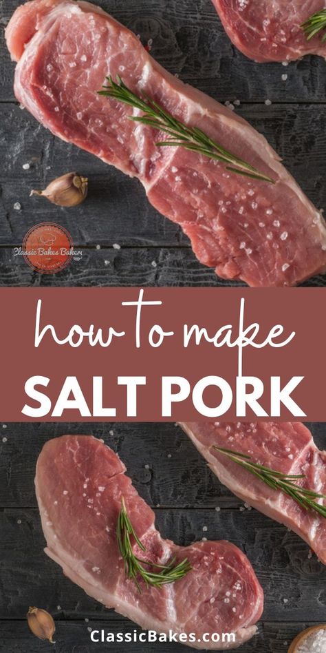 Cured Meat Recipes, Salt Pork, Pork Belly Recipes, Meat Steak, Fermentation Recipes, Pork Meat, Pork Recipe, Easy Pork, Homemade Recipe