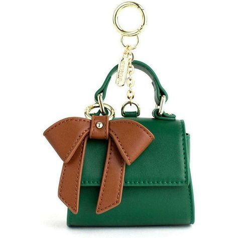 Cottontail Mini - Green Vegan Leather Bag Keychain Mini Bag Keychain, Bag Keychain, Leather Crafts, Vegan Leather Bag, Classic Bags, Matching Jewelry, Black Leather Bags, Leather Keychain, Stylish Bag