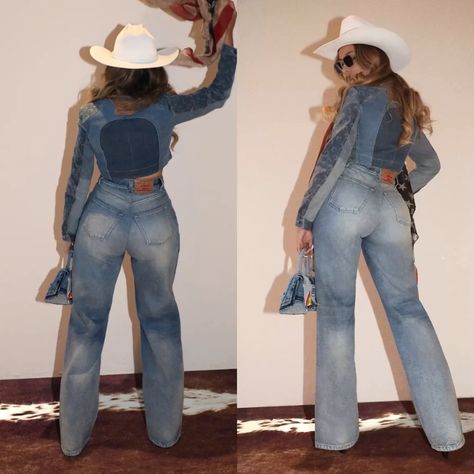 Beyonce Jeans Outfits, Beyonce Levis Jeans, Beyonce In Jeans, Beyonce Western Outfits, Beyonce Country Outfits, Classy Western Outfits, Beyonce Jeans, Young Beyonce, Beyonce Quotes