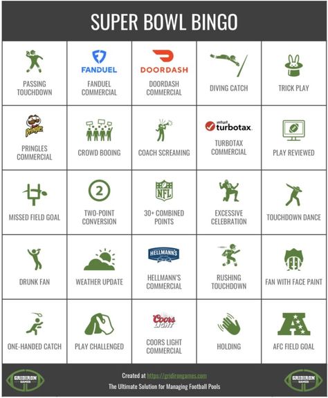 Super Bowl Bingo 2024 Free Printable Cards Super Bowl Commercial Bingo, Super Bowl Bingo Cards, Super Bowl Bingo, Camping Bingo, Custom Bingo Cards, Bingo Books, Bingo Casino, Road Trip Bingo, Football Pool