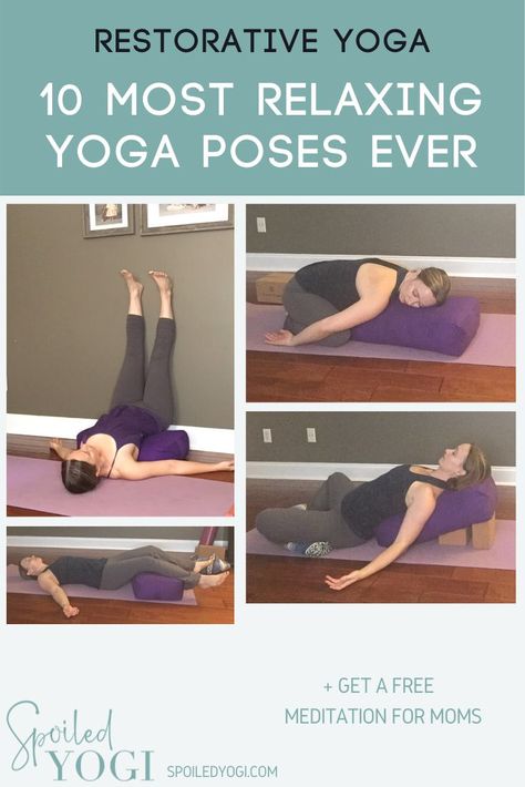 Restorative Yoga Wall Poses, How To Use A Bolster Pillow In Yoga, Restorative Yoga With Props, Yoga Pillow Poses, Yoga Poses With Bolster, Bolster Pillow Yoga, Yoga With Bolster Sequence, Restorative Yoga Poses Sequence, Restorative Yoga Poses Bolster