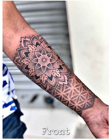 Geometric Mandala Tattoo Men Forearm, Polynesian Full Sleeve Tattoo Design, Mandela Tattoo Design For Men, Geometric Tattoo Half Sleeve, Geometric Forearm Tattoo, Geometric Half Sleeve, Arms Tattoos, Ny Tattoo, Mandala Compass