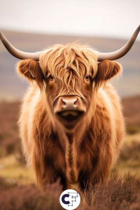 Shaggy Cow in Field Cow In A Field, Highland Cow Pictures, Shaggy Cow, Long Haired Cows, Standing In A Field, Highland Cow Art, Cow Photos, Highland Cow Canvas, Scottish Highland Cow