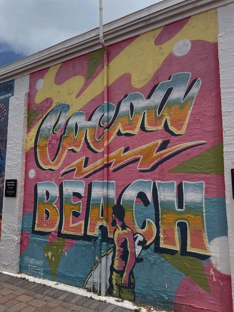 Florida Cocoa Beach, Cocoa Beach Florida Aesthetic, Coco Beach Florida, Florida Vibes, Vacation In Florida, Beach Spring Break, Beach House Aesthetic, Coco Beach, Beach Street