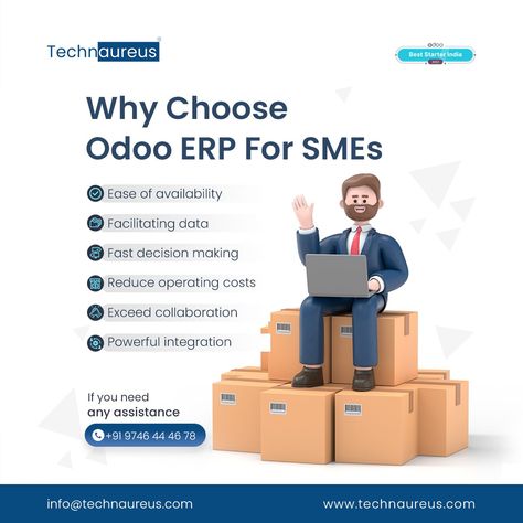 Odoo is one of the best ERP systems available today to boost the functioning of business processes. It can be used by companies of all sizes and is a must for business enhancement and efficiency.Contact us for ERP Implementation, Digital Transformation, and for Odoo support. Want to speak to us about Odoo ERP? Drop us a mail at: info@technaureus.com Call +91 9746 44 46 78 #erp #erpsoftware #erpsolutions #businessautomation #businesssoftware #odoo #odooimplementation #odoopartner Erp Software Creative Ads, Digital Transformation Design, Advertising Ideas Marketing, Erp Implementation, Instagram Ads Ideas, Odoo Erp, Digital Advertising Design, Advertising Ideas, Erp System