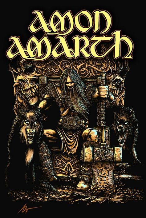 Amon Amarth is my favorite band. Their mix of brutal metal and viking folklore makes their sound unique and powerful. Arte Heavy Metal, Arte Viking, Amon Amarth, Viking Metal, Rock & Roll, Groove Metal, Anne Stokes, Heavy Metal Art, Bullet For My Valentine