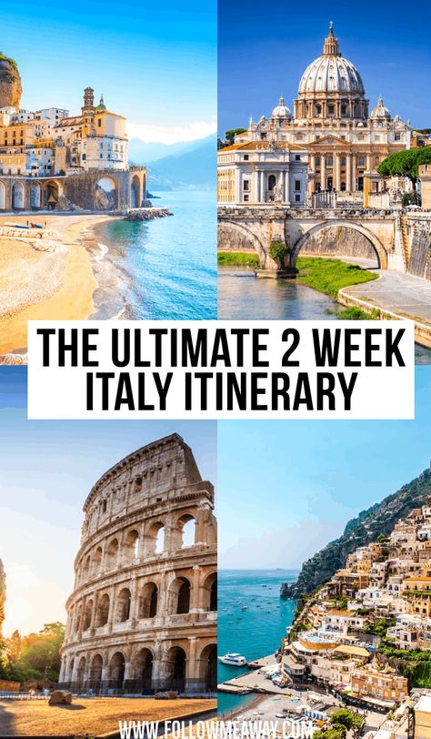 Italy Two Week Itinerary, Italian Vacation Itinerary, 2 Week Italy Itinerary, Italian Road Trip, Backpacking Italy, Italy Background, Where To Go In Italy, 2 Weeks In Italy, Italy Quotes