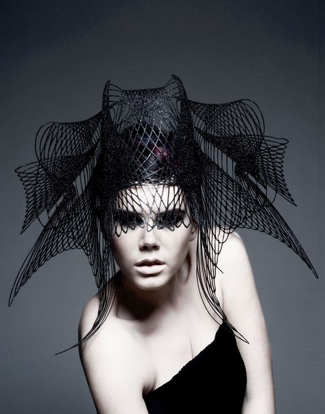 EMMA YEO | Designer | NOT JUST A LABEL Avant Garde Hair, Head Pieces, Body Adornment, Hair Shows, Love Hat, Gorgeous Clothes, 3d Laser, Festival Looks, Dark Fashion