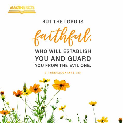 Thessalonians 3:3, 2 Thessalonians 3:3, The Lord Is Faithful, Scripture Memorization, Uplifting Bible Verses, 2 Thessalonians, Learning To Pray, Christian Journaling, Bible Quotes Images