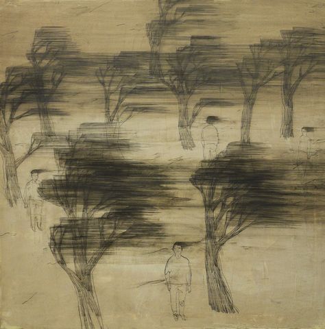 * Wind Drawing, Pencil On Canvas, Intuitive Art, 수채화 그림, Drawing Prints, Land Art, Paintings & Prints, A Drawing, Art Plastique