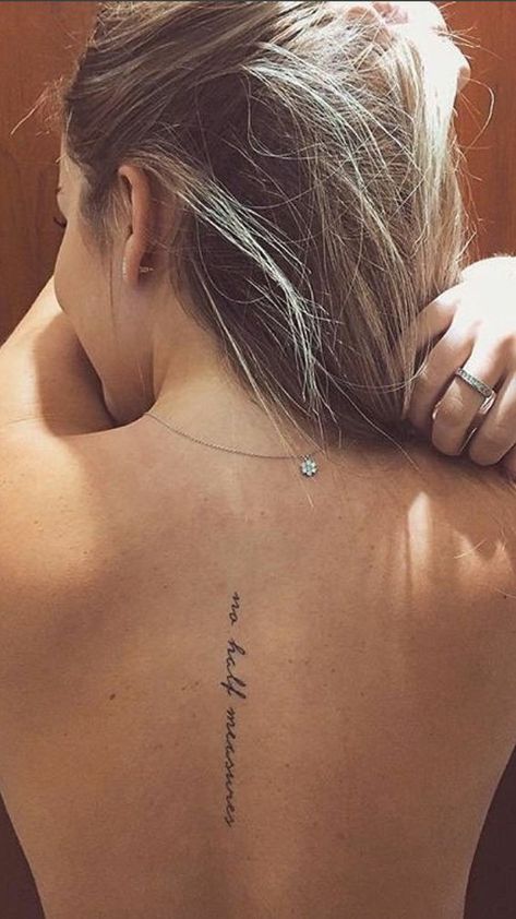 60+ Charming Tattoo Inspiration. | soopush.com | page 9 of 62 Font Tato, Spinal Tattoo, Spine Tattoos For Women, Inspiration Tattoos, Cat Tattoos, Geometric Tattoos, Tiny Tattoo, Tattoo Script, Spine Tattoos