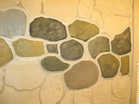 Diy Stone Wall Interior, Faux Stone Wall Interior, Fake Rock Wall, Diy Faux Rocks, Faux Rock Walls, Fake Stone Wall, Diy Stone Wall, Fake Brick, Faux Stone Walls