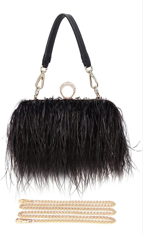 Feather Purse Feather Clutch Feather Bag Ostrich Clutch Feather Bags For Women Handbag With Feath... Feather Purse, Feather Clutch, Lv Clutch, Ostrich Bag, Dress Purse, Beaded Evening Bags, Clutch Purse Evening, Feather Jewelry, Cellular Phone