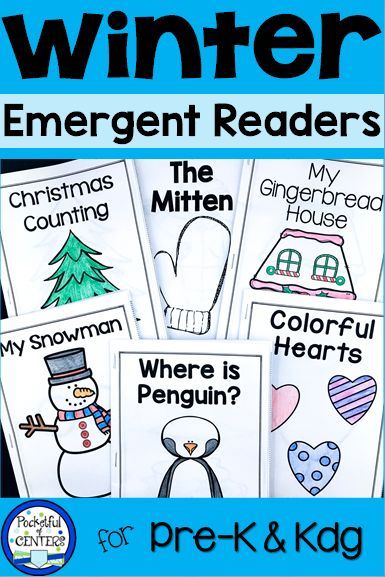 These Winter emergent readers are great for a Winter theme in PreK or Kindergarten! Teach concepts of print and basic sight words. Themes include Christmas, Gingerbread, Winter, Snowmen, Penguins, and Valentine's Day Guided Reading Organization, Small Group Reading Activities, Concepts Of Print, Basic Sight Words, Reading Center, Teaching Sight Words, Preschool Literacy, Phonics Kindergarten, Themed Activities