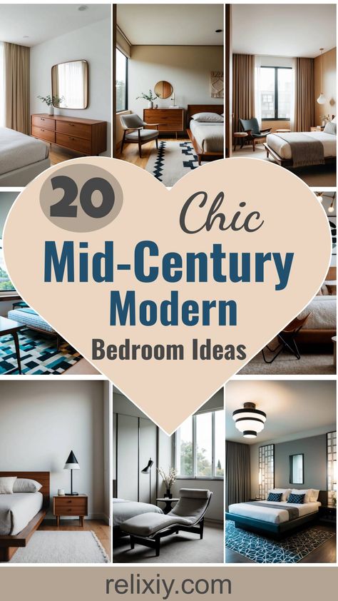 20 Mid-Century Modern Bedroom Ideas You’ll Love Mid Century Flat, Organic Mid Century Modern, Midcentury Contemporary, Coastal Mid Century Modern, Mid Century Modern Bedroom Design, Florence Knoll Sofa, Bertoia Side Chair, George Nelson Bubble Lamp, Leather Butterfly Chair