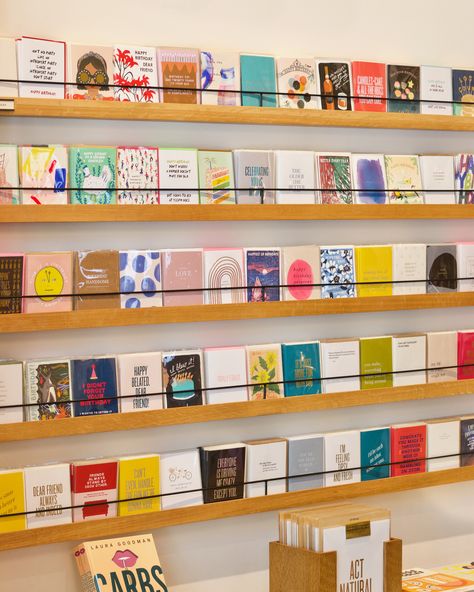 Bookstore Display, Colorful Studio, Gift Shop Displays, Postcard Display, Read Between The Lines, Card Displays, Colorful Wedding Flowers, Tiny Shop, Birthday Babe