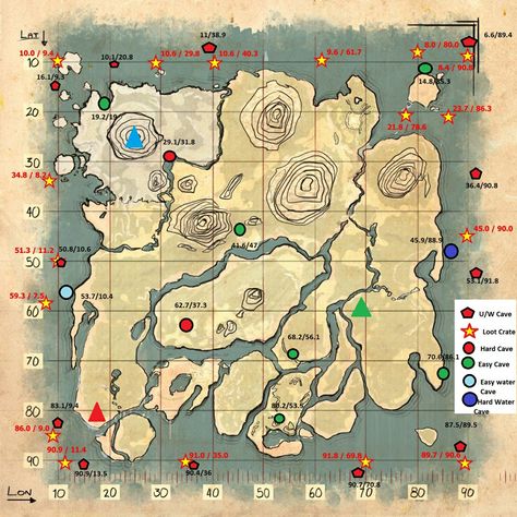 Ark Video Game, Ark Survival Evolved Tips, Game Ark Survival Evolved, Ark Survival Evolved Bases, Game Ark, Map Sketch, Ark Survival Evolved, Rpg Map, Monster Hunter World