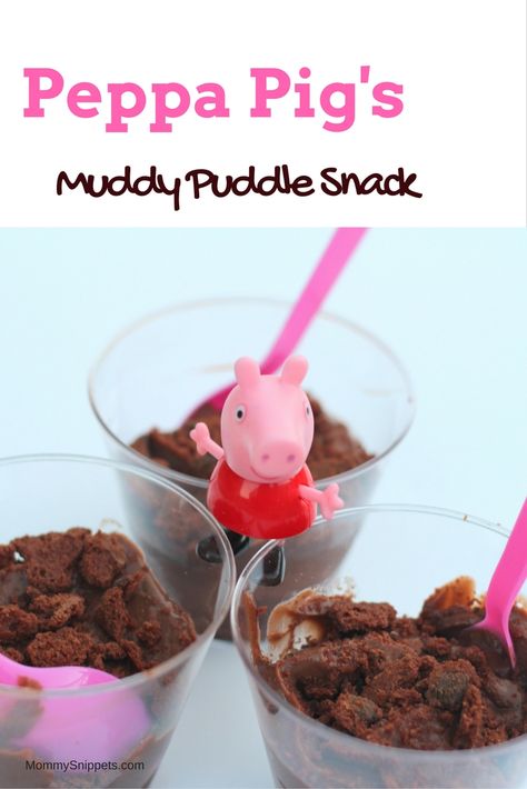 Peppa Pig's Muddy Puddle Party Snack Pig Themed Food Snacks Ideas, Peppa Pig Birthday Food Ideas, Muddy Puddles Peppa Party, Peppa Pig Birthday Food, Peppa Pig Muddy Puddle Cake, Peppa Pig Birthday Party Food, Peppa Pig Party Food, Peppa Pig Games, Peppa Pig Muddy Puddles