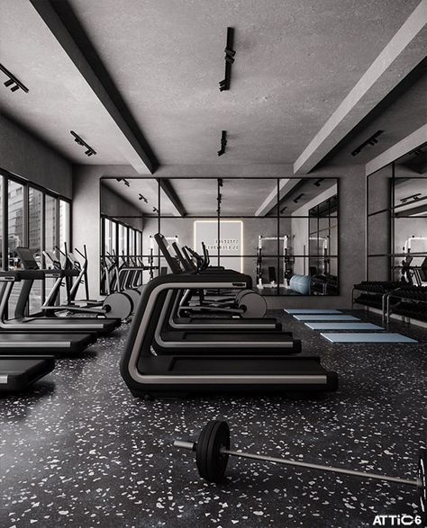 Gym for private group training in Lisbon. Make your project realistic through our 3D visualization services. Project, 3D & Images:… | Instagram Studio Desing, Gym Group, Apartment Gym, Fitness Center Design, Gym Lighting, Gym Design Interior, Gym Photography, Hotel Gym, Indoor Gym