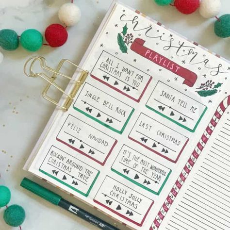 Bujo Christmas Gift List, Christmas Planning Bullet Journal, Christmas Bujo Theme, Bullet Journal Christmas Gift List, Christmas Gift List Ideas, Christmas Planner Ideas, Christmas Journal Prompts, Christmas Journal Ideas, Advent Journal