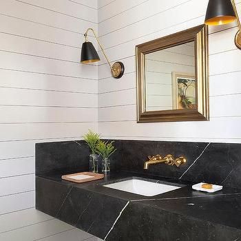 Floating Marble Sink, Powder Room Mood Board, Floating Sink Vanity, Loft Vibes, Powder Room Vanities, Cottage Style Bathrooms, New Zealand Home, Floating Sink, Splash Zone