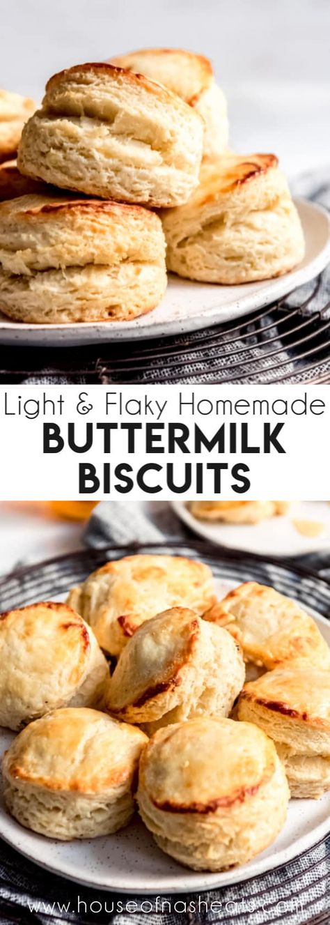 Nothing comes close to simple joy of flaky Homemade Buttermilk Biscuits with fluffy, buttery layers and plenty of honey, sausage gravy, or jam to go with them! These easy, from-scratch biscuits are the best way to start out a weekend! #biscuits #buttermilk #southern #best #easy #homemade #fromscratch #flaky #fluffy #butter #fromscratch Buttermilk Biscuits From Scratch, Easy Buttermilk Biscuits, Best Buttermilk Biscuits, Buttermilk Biscuits Easy, Biscuits From Scratch, Sallys Baking, Homemade Buttermilk Biscuits, Buttermilk Biscuits Recipe, Gluten Free Biscuits