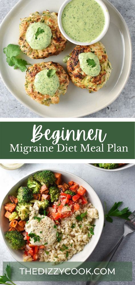 Headache Diet, Foods For Migraines, Dizzy Cook, Migraine Diet, Ibs Recipes, Easy Meal Plans, Healthy Diet Tips, Free Meal Plans, Food Combining