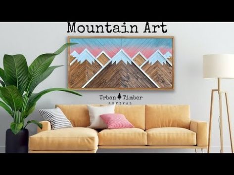 DIY Wood Mountain Art - YouTube Mountain Art Diy, Wood Mountain Art, Mountain Wood Art, Mountain Artwork, Art Youtube, Mountain Art, Youtube Art, Diy Wood, Art Diy