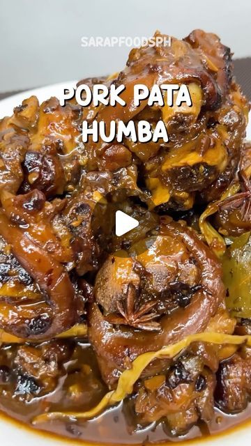 sarapfoodsph on Instagram: "Pork Pata Humba 😋❤️ #pork #foodblog #foodfeed #foodblogfeed #foodography #foodism #yummm" Pata Humba Recipe, Humba Recipe Pork, Paksiw Na Pata, Pork Pata Humba Recipe, Afritada Pork Filipino Recipes, Pork Inihaw, Humba Recipe, Pork Liempo, Pata Recipe