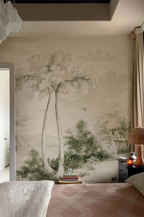 Landscape Wall Mural, Wellness Selfcare, Scenic Wallpaper, Mural Design, Vintage Landscape, Stunning Wallpapers, Awesome Bedrooms, Landscape Wall, Wallpaper Bedroom