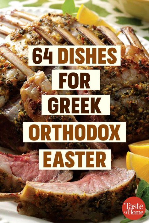 64 Dishes for Greek Orthodox Easter Paleo Easter Recipes, Greek Easter Recipes, Easter Breakfast Recipes, Greek Orthodox Easter, Italian Easter Recipes, Greek Easter Bread, Easter Food Appetizers, Easter Side Dishes, Easter Dishes