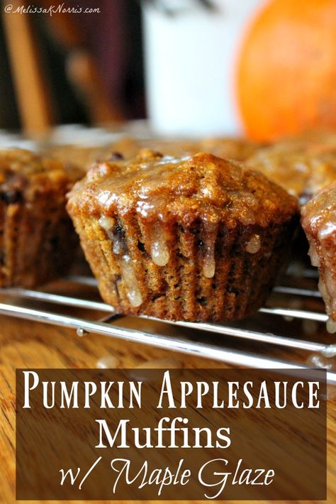 Pumpkin Applesauce Muffins, Pumpkin Applesauce, Applesauce Muffin Recipe, Melissa K Norris, Homemade Maple Syrup, Applesauce Muffins, Fun Breakfast, Pumpkin Chocolate Chip Muffins, Baking Muffins