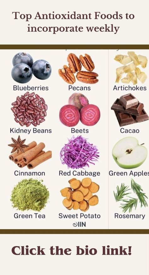 Antioxidant Diet, Foods High In Antioxidants, Antiinflammatory Meals, Antioxidant Foods, High Antioxidant Foods, Oatmeal Yogurt, Anti Oxidant Foods, Bedtime Yoga, Inflammation Diet